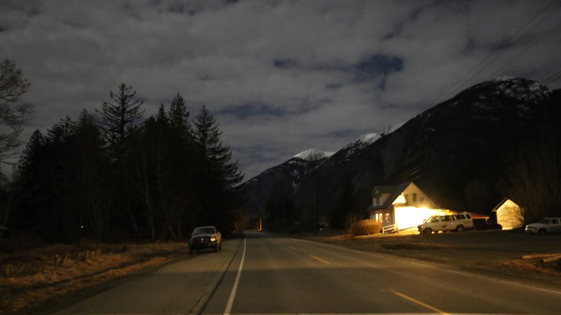 Night pictures at Bella Coola Mountain Lodge