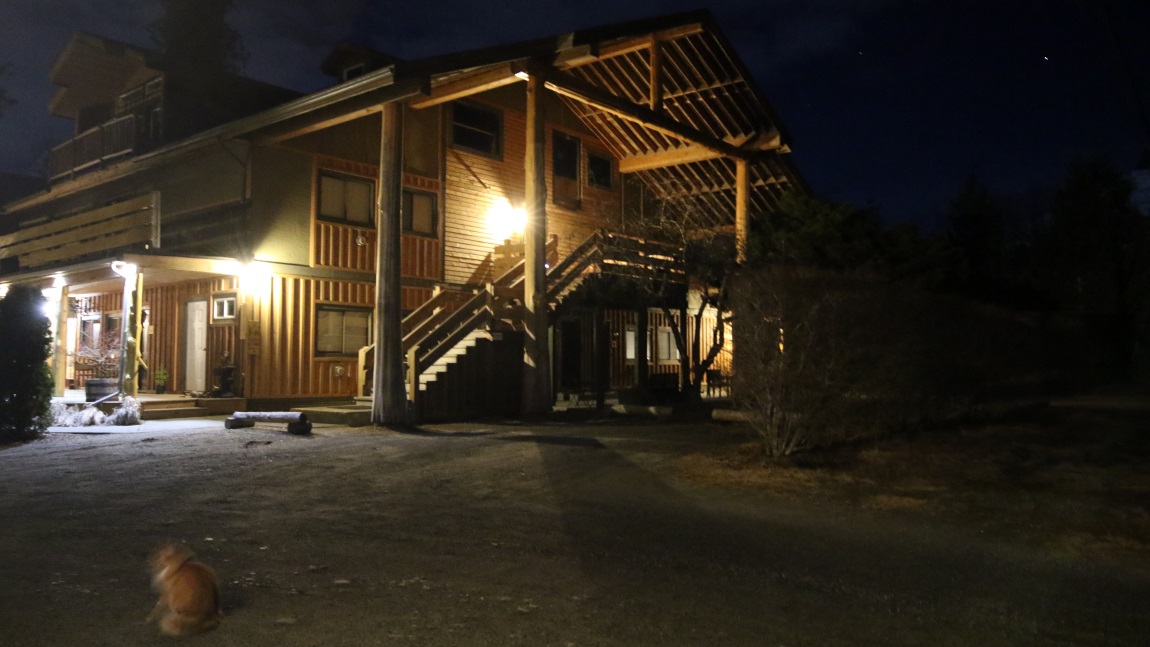 Night pictures at Bella Coola Mountain Lodge