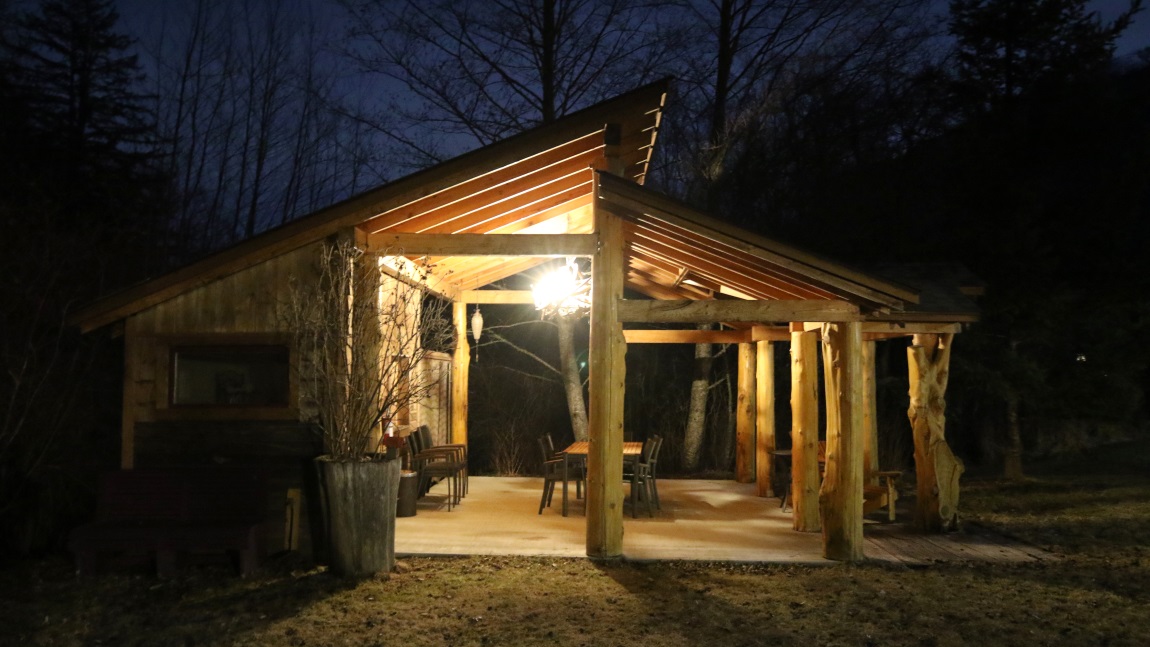 Night pictures at Bella Coola Mountain Lodge