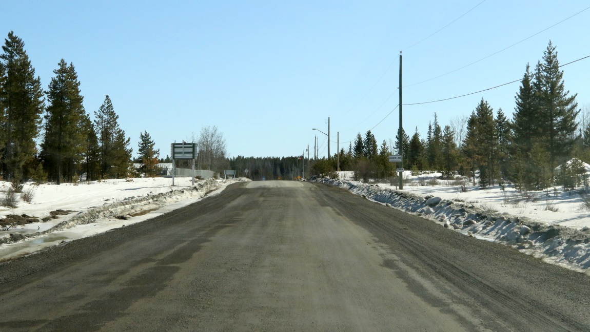 Pavement resumes at Anahim Lake