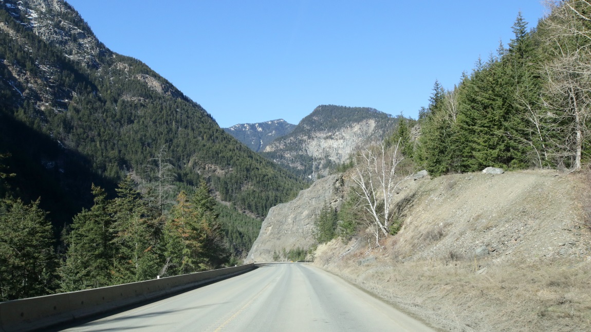 Descending steeply