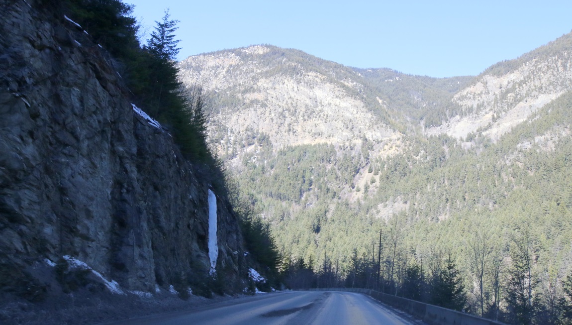 Icefall twelve miles West of Lillooet