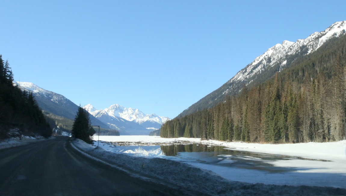 Note the mountain reflection