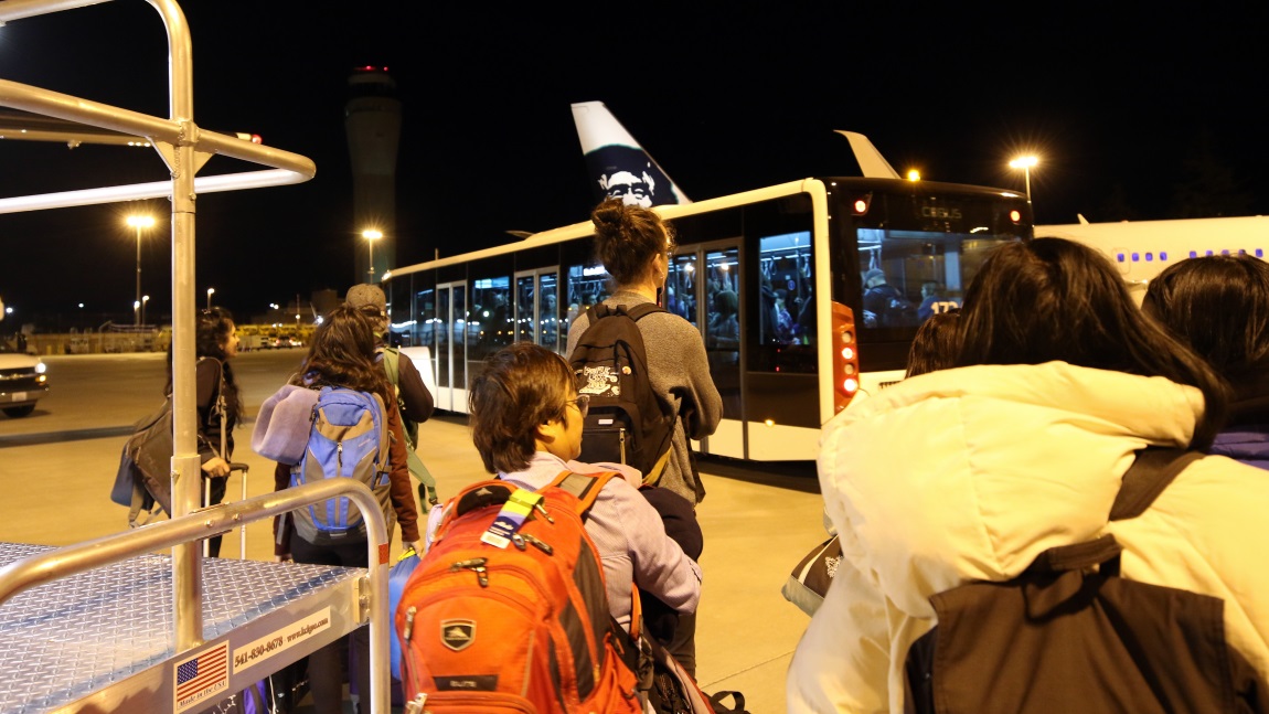 Waiting for the next bus