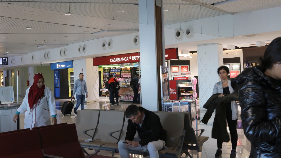 Inside the Mohammed V airport