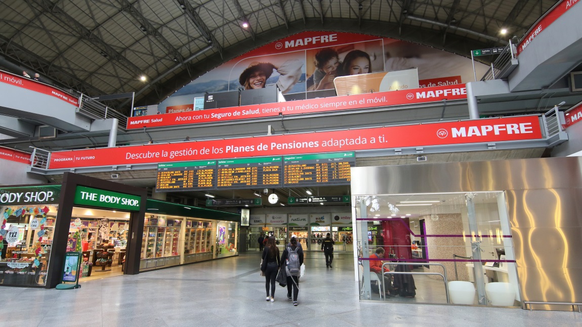 Inside Puerta de Atocha train station