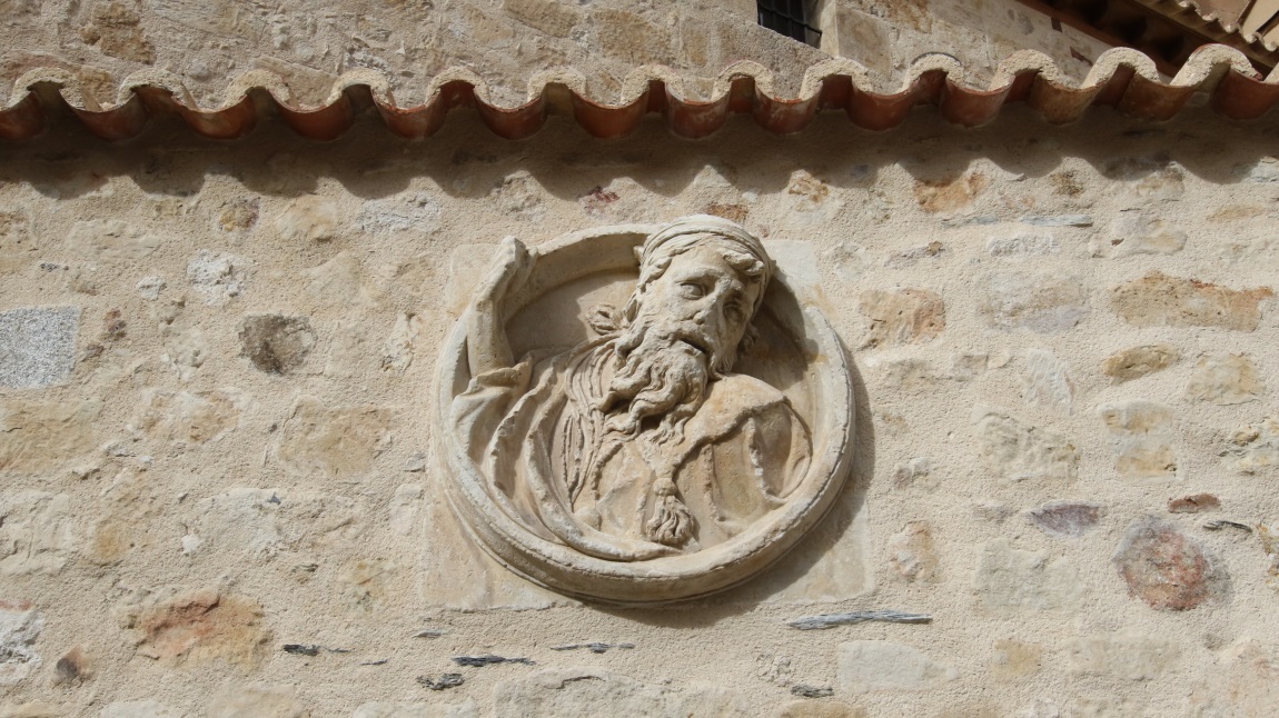 On the outside wall