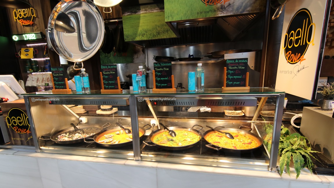 Four different kinds of paella