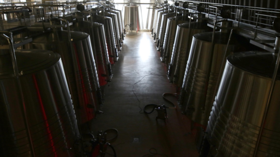 Large fermentation tanks