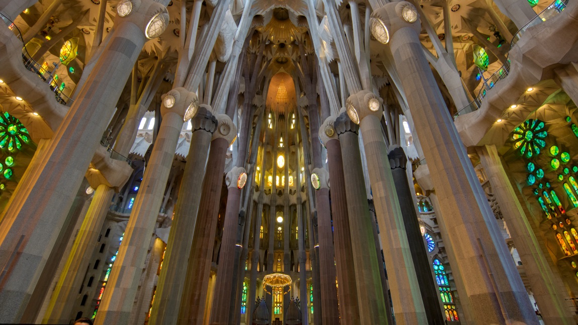 Inside La Sagrada Familia basilica