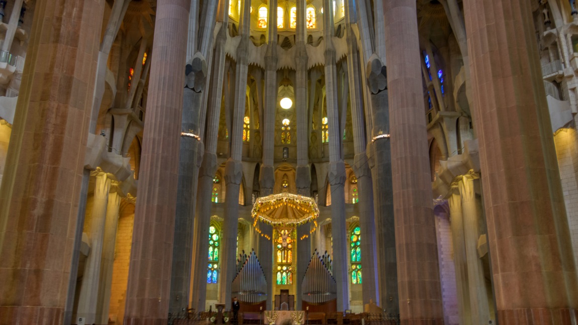 Inside La Sagrada Familia basilica