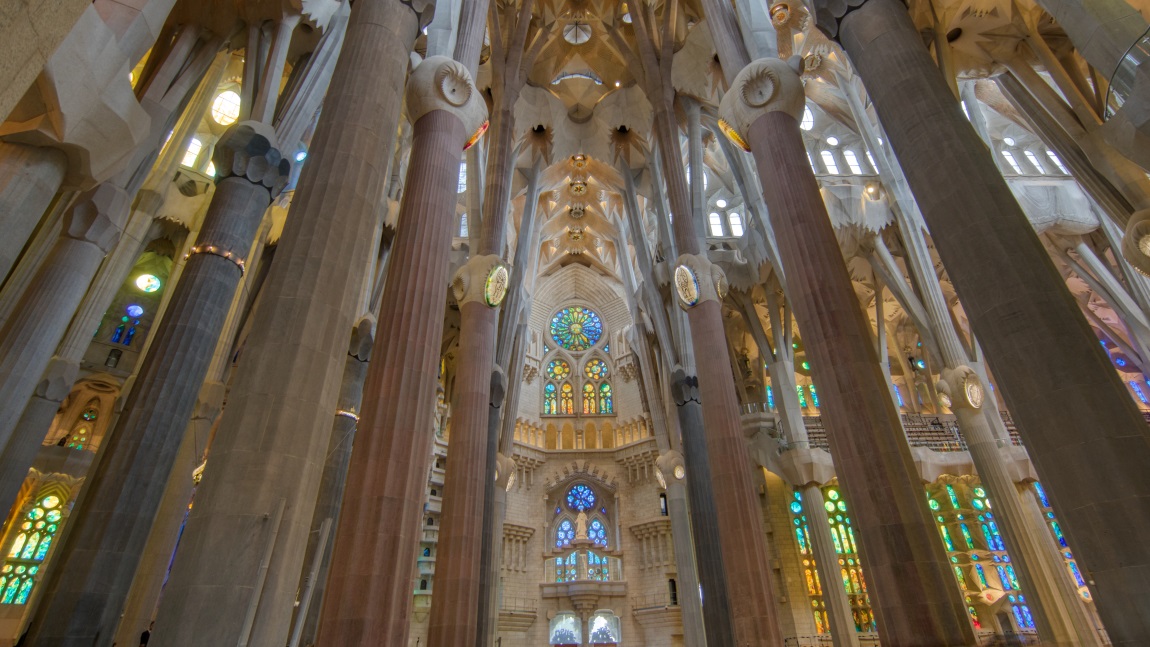 Inside La Sagrada Familia basilica