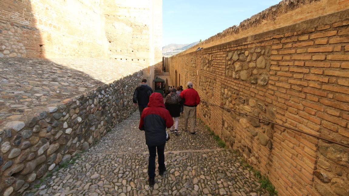 Exiting the Alcazaba fortress