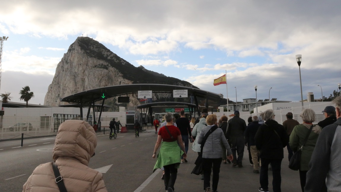 Spain to Gibraltar border crossing