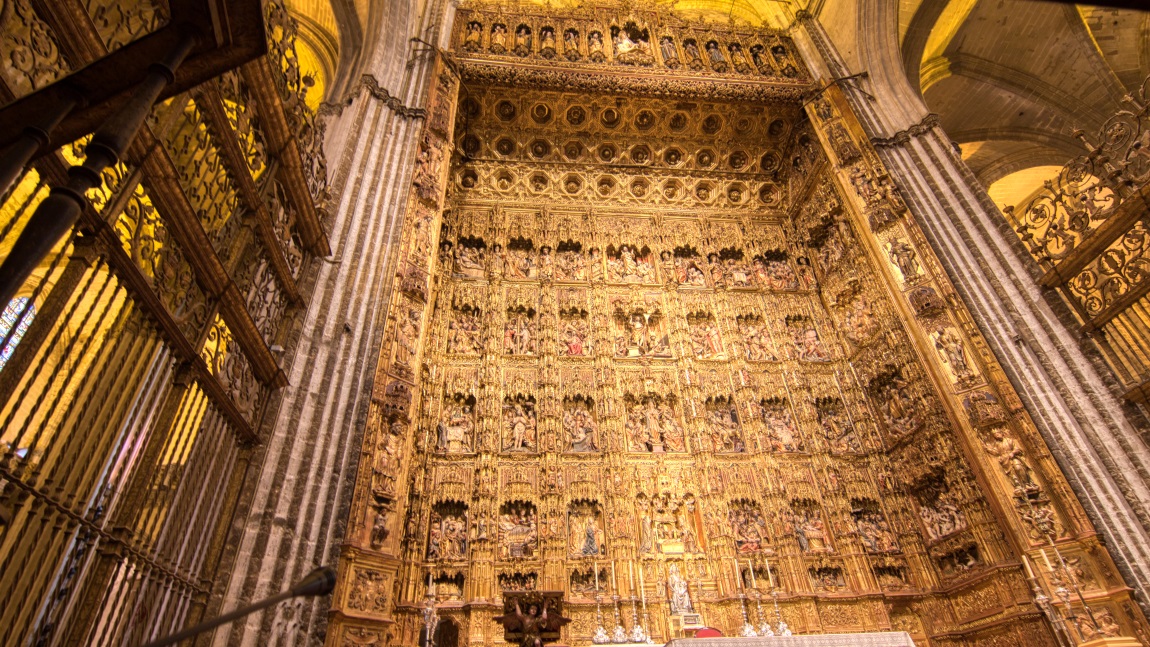 Huge gold wall
