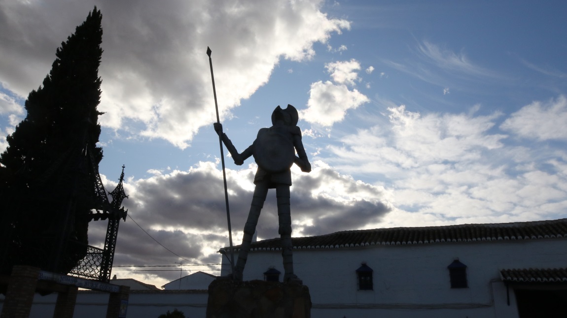 Don Quixote standing guard