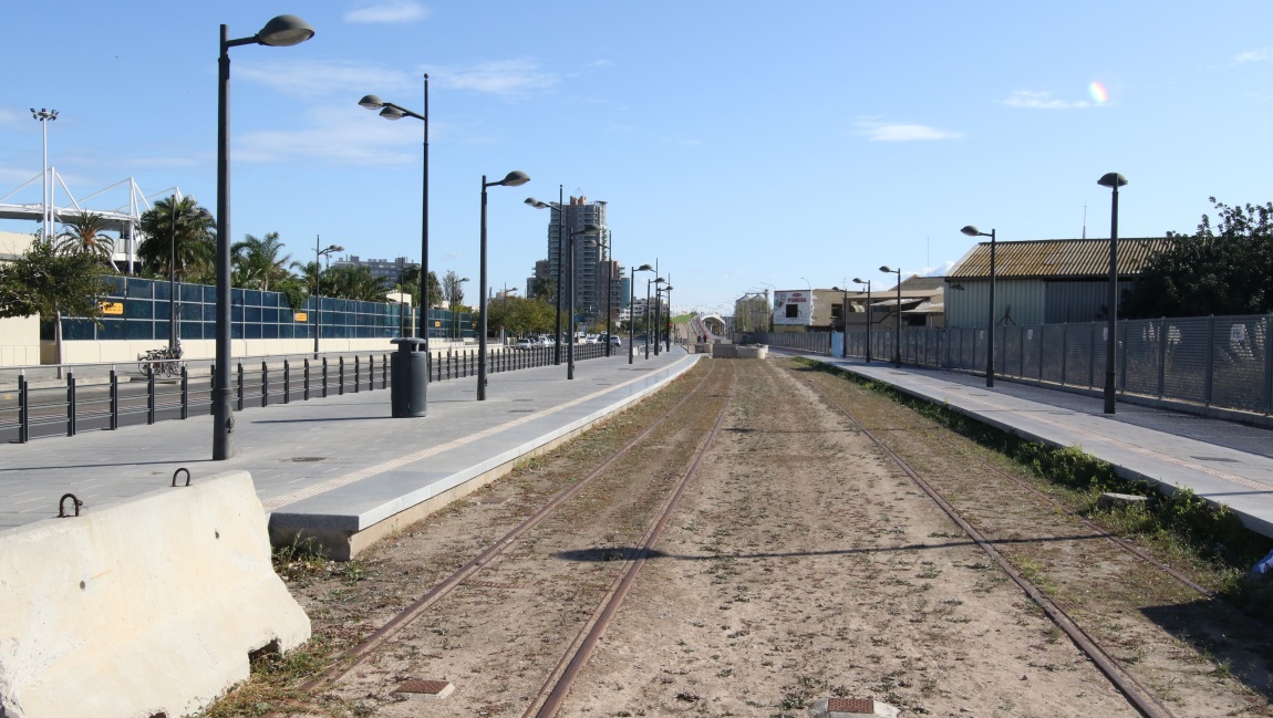 Former light rail line