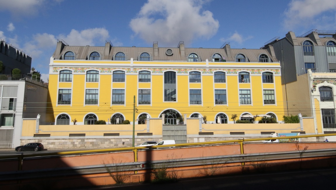 Bright yellow building