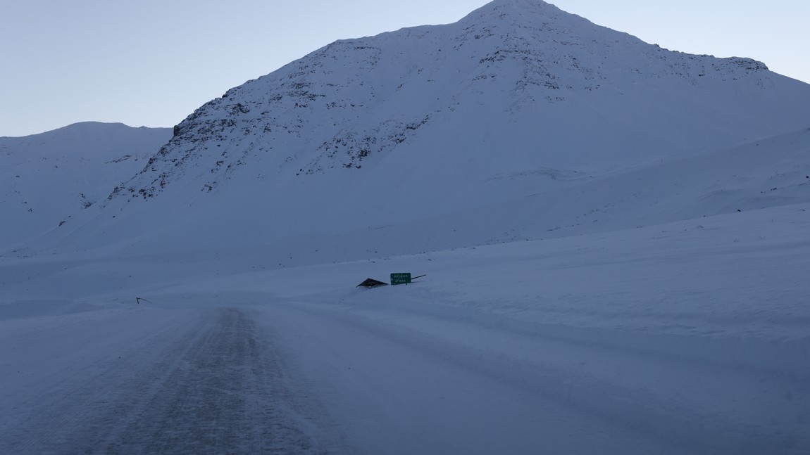 Sign at the north base of Atigun Pass