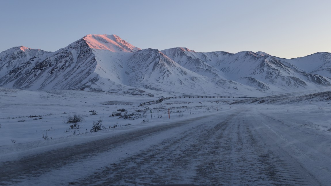 At the bottom of Atigun Pass