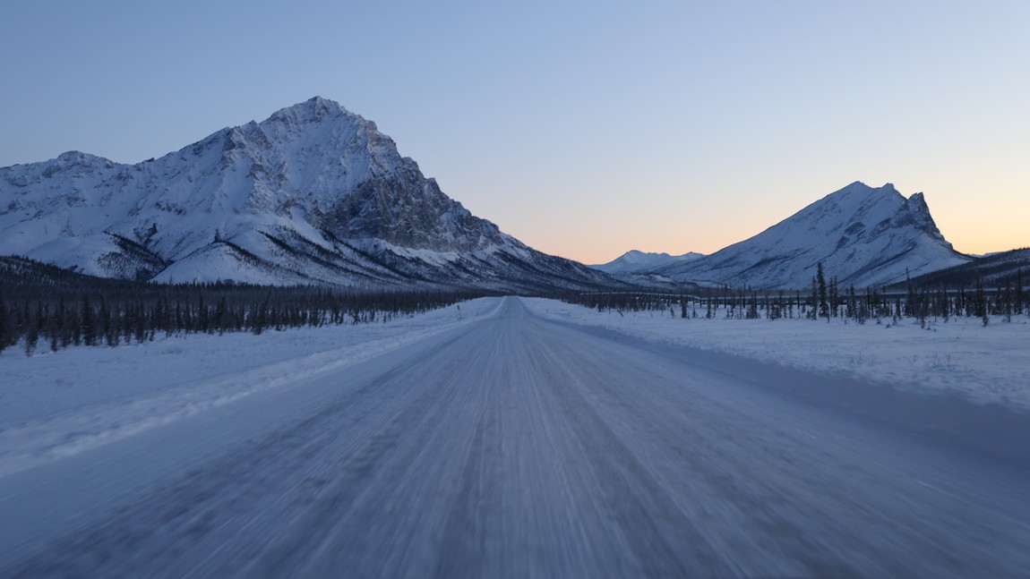 Dillon and Sukakpak Mountains ahead